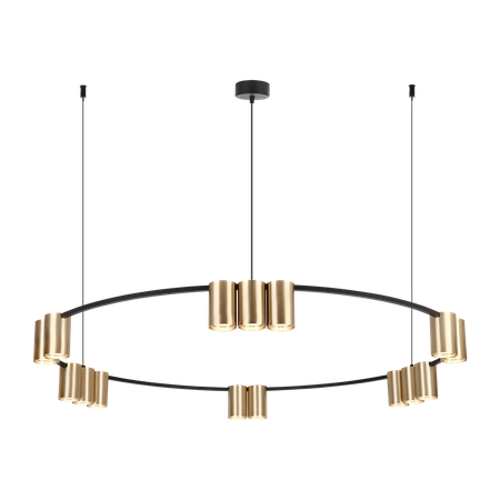 Lampa wisząca GENESIS BLACK GOLD 15xGU10 | Czarny złoty