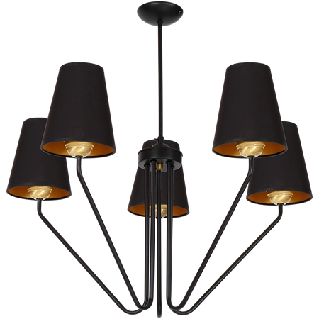 Żyrandol VICTORIA BLACK 5xE27 MLP4913