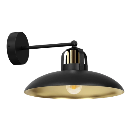 Kinkiet FELIX, MLP8904, czarny/złoty, 1x60W E27