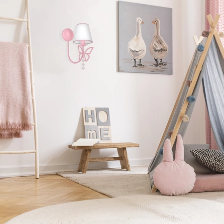 Kinkiet dziecięcy CHARLOTTE różowy