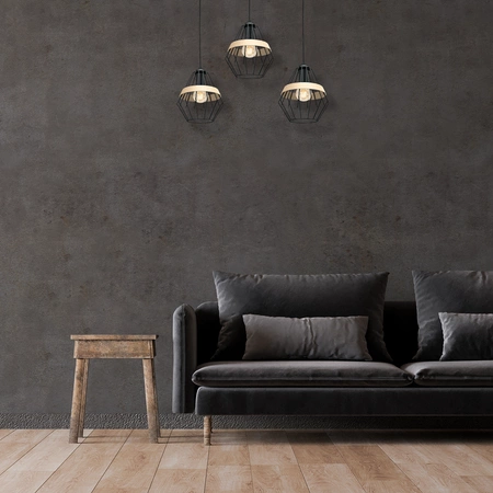 Lampa wisząca INDUSTRIALNA CLIFF BLACK 3xE27 MLP5525