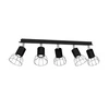 Lampa Sufitowa DANTE, MLP7358, czarny/chrom, 5x8W LED GU10