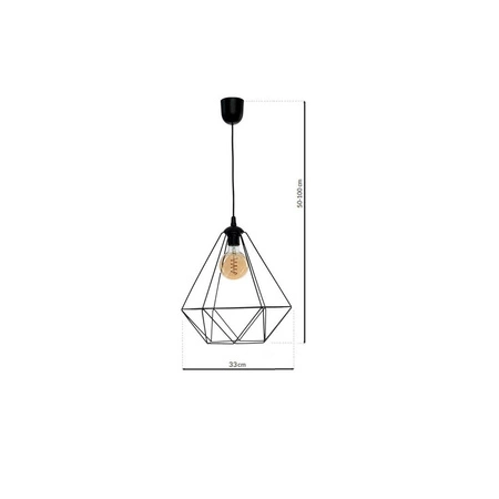 Lampa wisząca BASKET, czarna, 1x60W E27, MLP7214