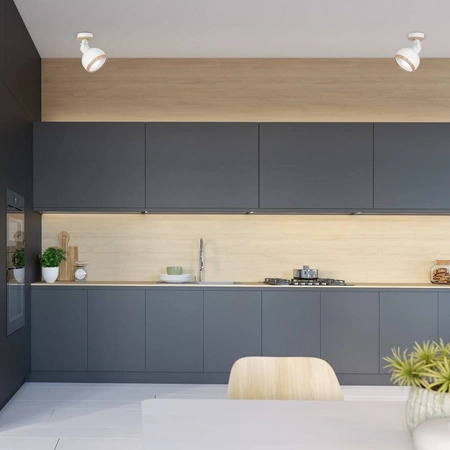 Kinkiet nowoczesny reflektorek kula OVAL I biały