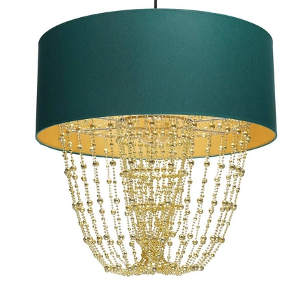 Nowoczesna lampa wisząca ALMERIA GREEN/GOLD 1xE27 MLP6452
