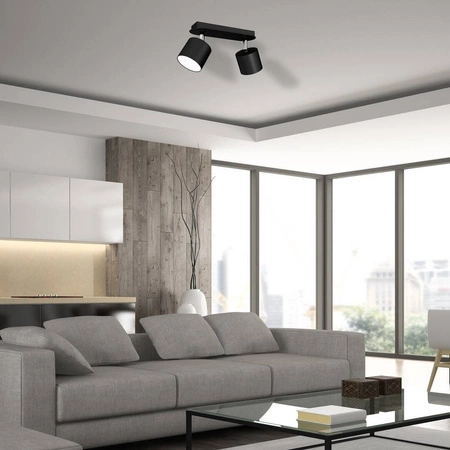 Lampa sufitowa DIXIE BLACK 2x GX53 szer. 24cm | czarny
