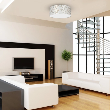 Lampa sufitowa ZIGGY WHITE White/Gold 2xE27 Ø40cm