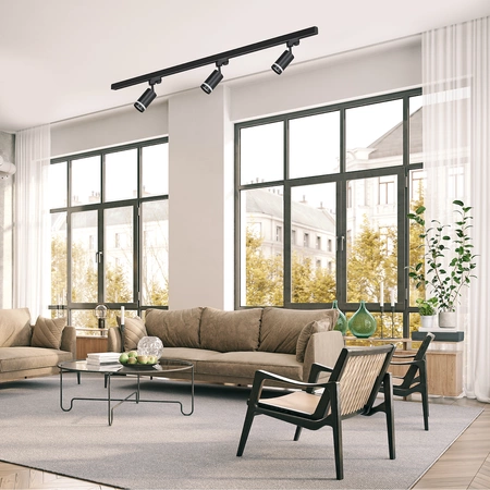 Oprawa Pipe Ring Track Czarny 1xGU10