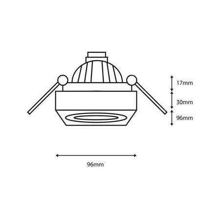 Oprawa wpuszczana Nusa Square, ML0039, biała, 1x8W GU10
