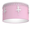 Lampa wisząca dziecięca z abażurem BALETNICA różowy śr. 37cm
