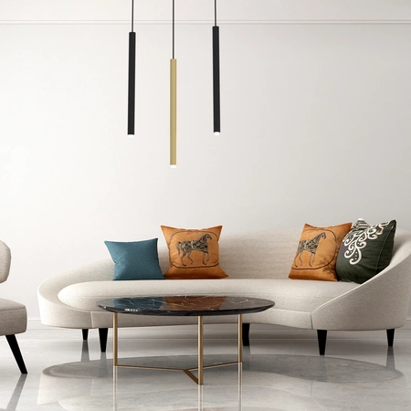 Lampa wisząca MONZA BRASS, MLP8841, czarno-złota, 3x8W G9