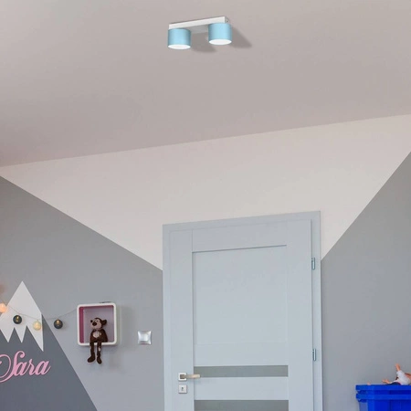 Lampa sufitowa listwa DIXIE BLUE 2x GX53 szer. 24cm | niebieski