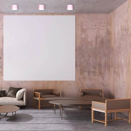 Lampa sufitowa spot DIXIE PINK GX53 szer. 8cm | różowy