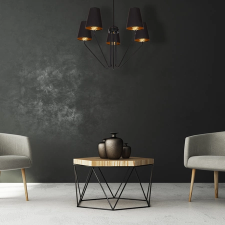 Żyrandol VICTORIA BLACK 5xE27 MLP4913
