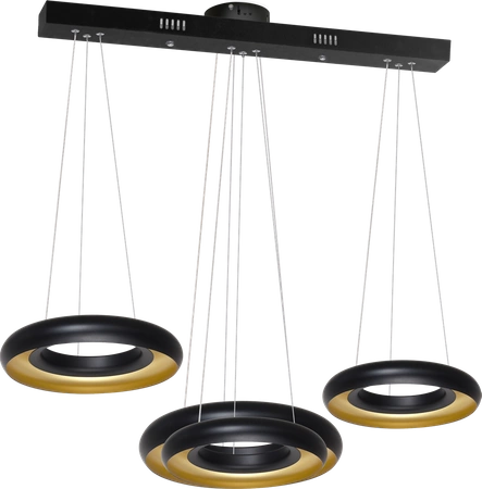 Lampa wisząca RONDO NERO LED 3x22cm