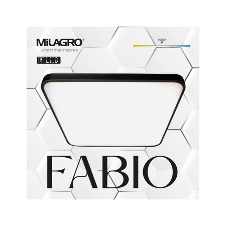 Plafon FABIO BLACK, ML7935, 23W LED, barwa neutralna 4000K