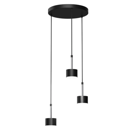 Lampa wisząca ARENA, MLP7786, czarny/srebrny, 3x11W GX53