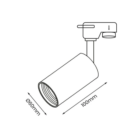 Reflektor do szynoprzewodu 1F PIPE, ML7676, biały, 1x8W GU10
