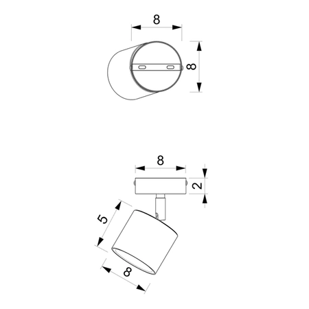 Kinkiet DIXIE BLUE/WHITE 1xGX53