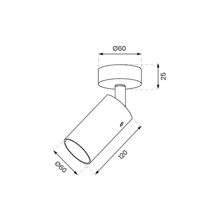 Oprawa Ricky Spot Złoty 1xGU10