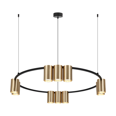 Lampa wisząca (koło) GENESIS BLACK GOLD 10xGU10