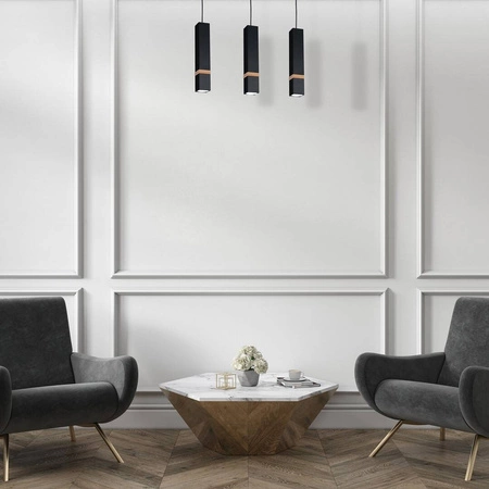 Lampa wisząca nowoczesna listwa VIDAR III czarny szer. 60cm