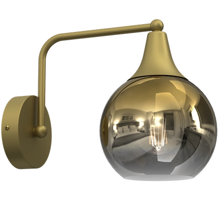 Kinkiet MONTE, MLP8399, złoty/dymiony, 1x60W E27