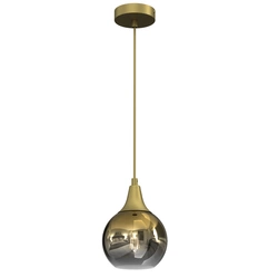 Lampa wisząca MONTE GOLD, 15 cm, MLP8401, złoty/dymiony, 1x60W E27