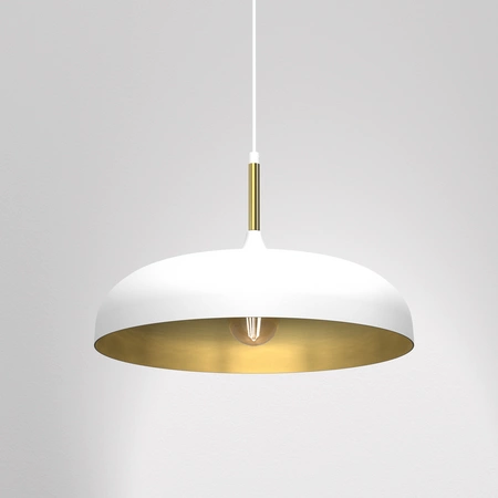 Lampa wisząca LINCOLN, MLP7899, 45 cm, biały/złoty, 1x60W E27