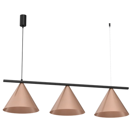 Lampa wisząca CAPITAL CZARNY-MIEDZIANY 3XGX53