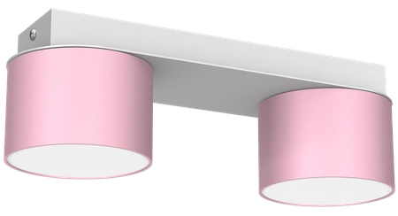Lampa sufitowa listwa DIXIE PINK 2x GX53 szer. 24cm | różowy