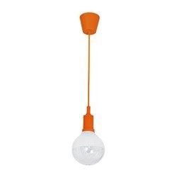 Lampa wisząca pomarańczowy kabel BUBBLE ORANGE + żarówka 5W E14 LED