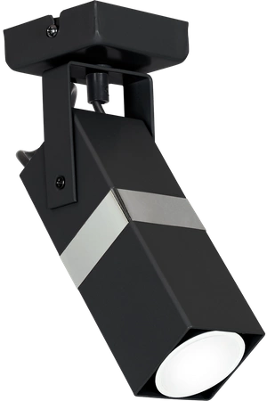Nowoczesny kinkiet spot VIDAR BLACK/CHROME 1xGU10 MLP6285