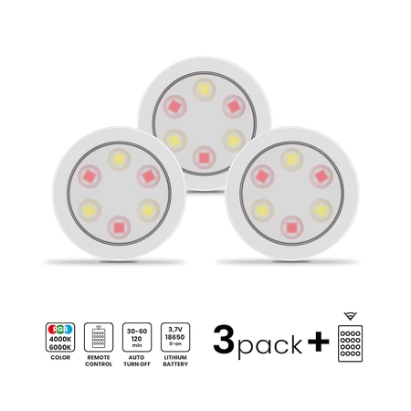 Lampka Podszafkowa Jojo RGB + 3000/6000K Trójpak