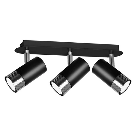 Nowoczesna lampa sufitowa DANI BLACK/CHROME 3xGU10 MLP6230