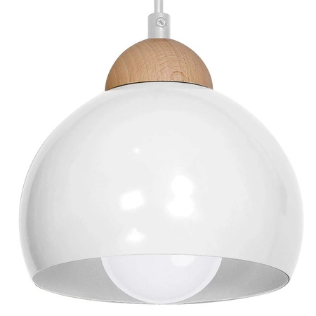Lampa wisząca nowoczesna zwis listwa kula DAMA III biały szer. 64cm