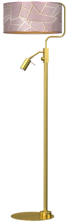 Lampa podłogowa ZIGGY PINK, MLP7593, różowy/złoty, 1x60W E27 + 1x8W mini GU10
