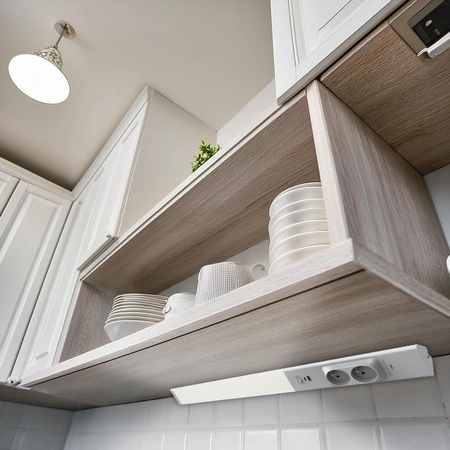 Lampa Podszafkowa Dual 18W 4000K USB-A/C + Gniazda 230V