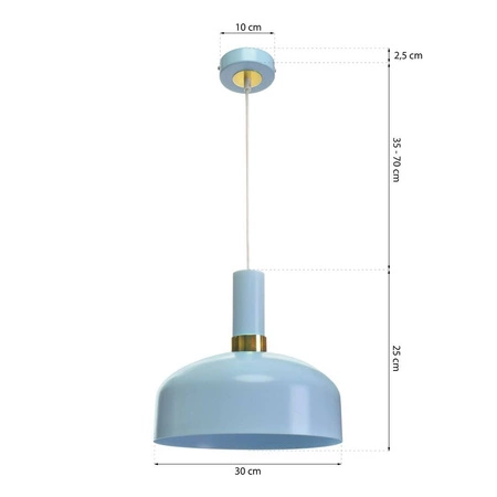 Nowoczesna lampa wisząca MALMO BLUE 1xE27 MLP6201