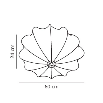 Lampa sufitowa AERON E27 Tekstylia | Biały