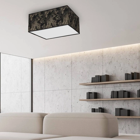 Lampa sufitowa SATINO, czarny/złoty, 2x60W E27, MLP7314