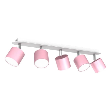 Lampa sufitowa DIXIE PINK 5xGX53 szer. 64cm | różowy