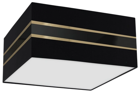 Lampa sufitowa ULTIMO BLACK, MLP7336, 40 cm, czarny/transparentny/złoty, 2x60W E27