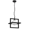 Lampa wisząca DIEGO, MLP8568, czarna z białym kloszem, 1x40W E14