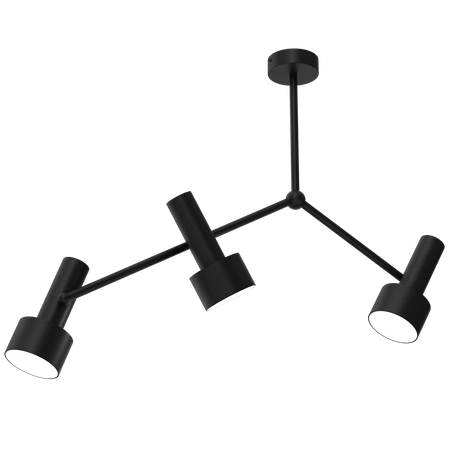 Lampa sufitowa LINTERNA, MLP8677, czarna, 3x11W GX53
