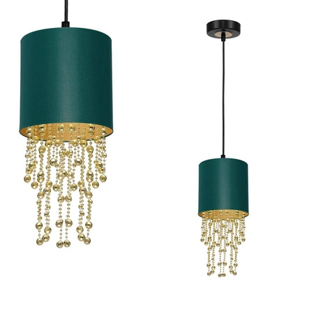 Nowoczesna lampa wisząca ALMERIA GREEN/GOLD 1xE27 MLP6449