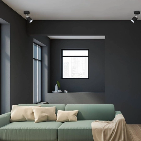 Kinkiet nowoczesny reflektorek tuba JOKER czarny