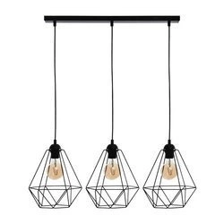 Lampa wisząca BASKET, czarna, 3x60W E27, MLP7215