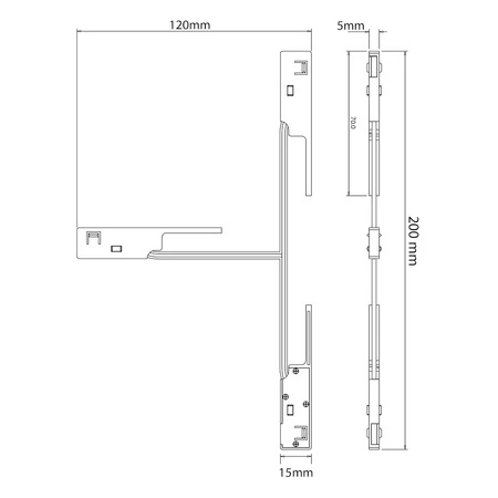 Łącznik T magnetic track 5mm