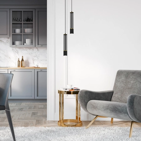 Lampa wisząca ESTILO, MLP8409. czarny/złoty, 1x40W GU10